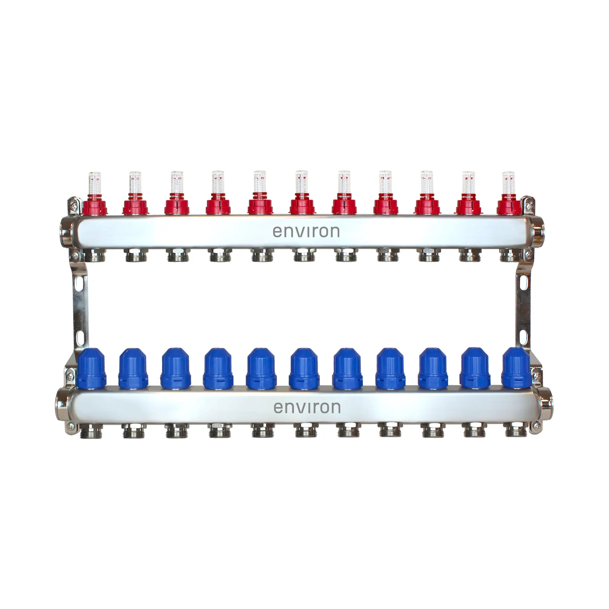 Environ Edelstahl Heizkreisverteiler 2-12 fach für Fußbodenheizungen