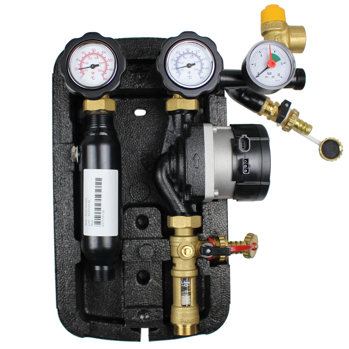 Environ Tsol Zweistrang Solarstation 2-12 l/min mit Environ EcoStar Pro 15/6 Hocheffizienzpumpe