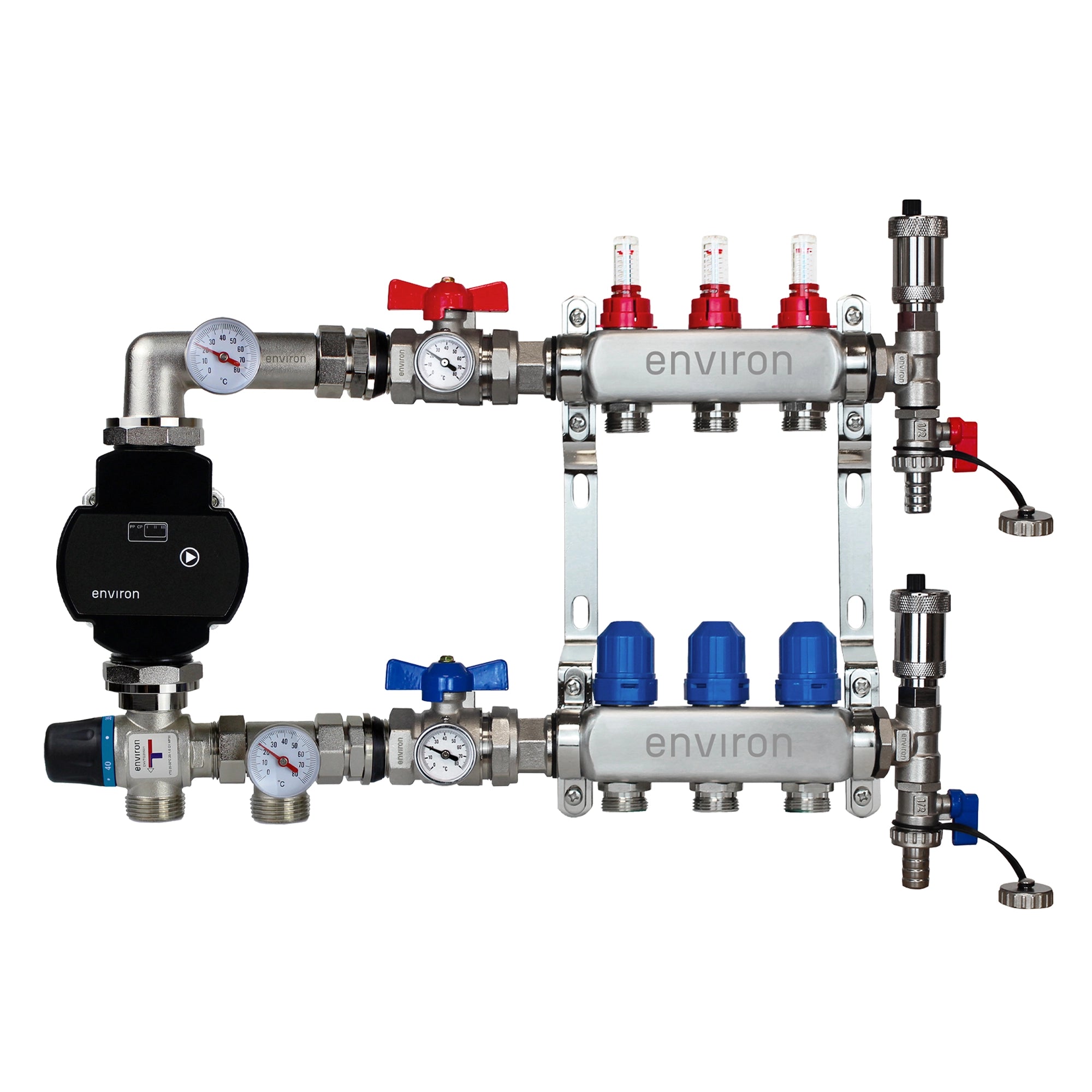 Festwertregelset M058 mit EcoStar II 25/6 Hocheffizienzpumpe, Heizkreisverteiler und Zubehör