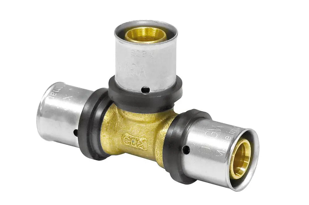 Pipetec Pressfitting T-Stück – TH/U Mehrschichtverbundrohr 16/20/26 mm