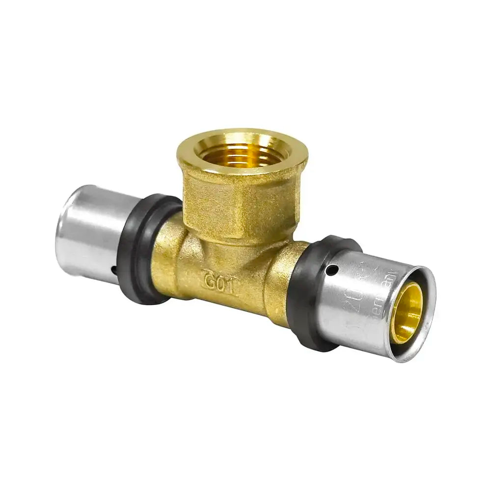 Pipetec Pressfitting T-Stück IG – TH/U Mehrschichtverbundrohr für Trinkwasser und Heizung