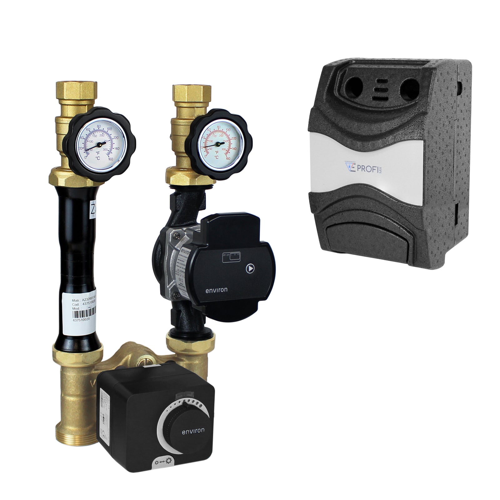 Environ ENH001 ProfiMix Pumpengruppe mit 3-Wege-Mischer, END05 Stellmotor und Hocheffizienzpumpe