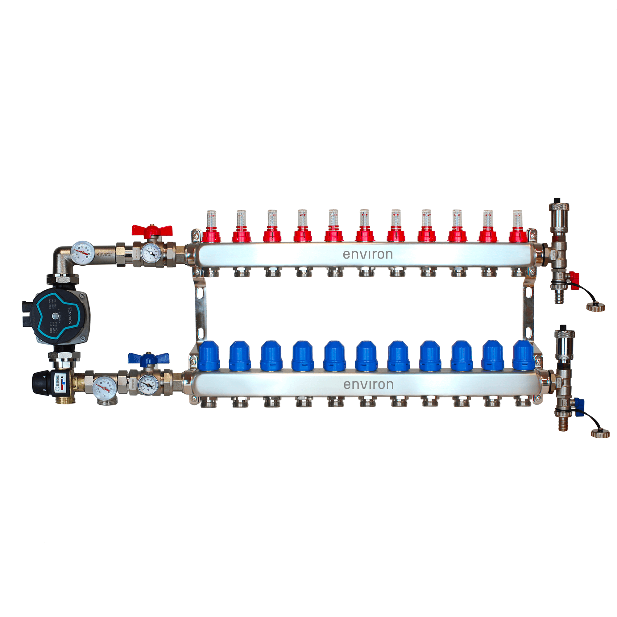 Festwertregelset M058 mit EcoStar II 25/6 Hocheffizienzpumpe, Heizkreisverteiler und Zubehör