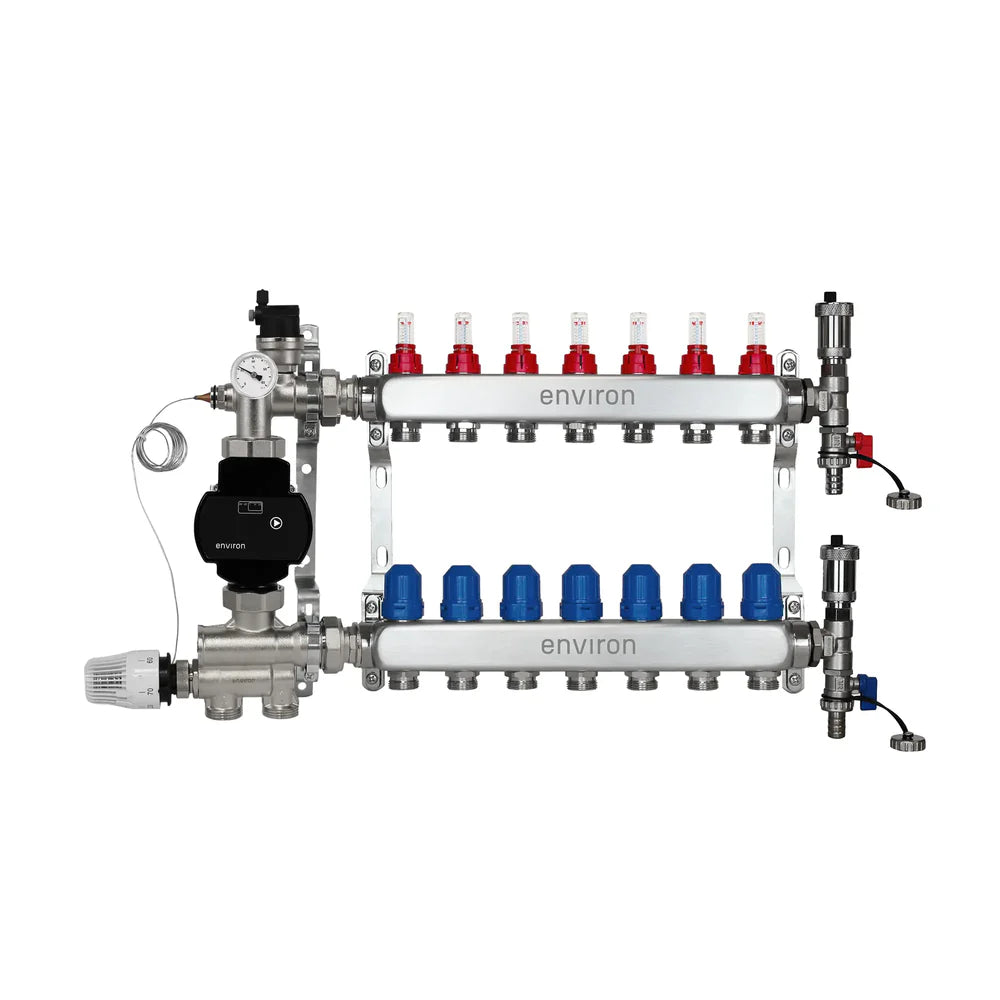 Festwertregelset M059 mit EcoStar II 25/6 Hocheffizienzpumpe, Heizkreisverteiler und Zubehör