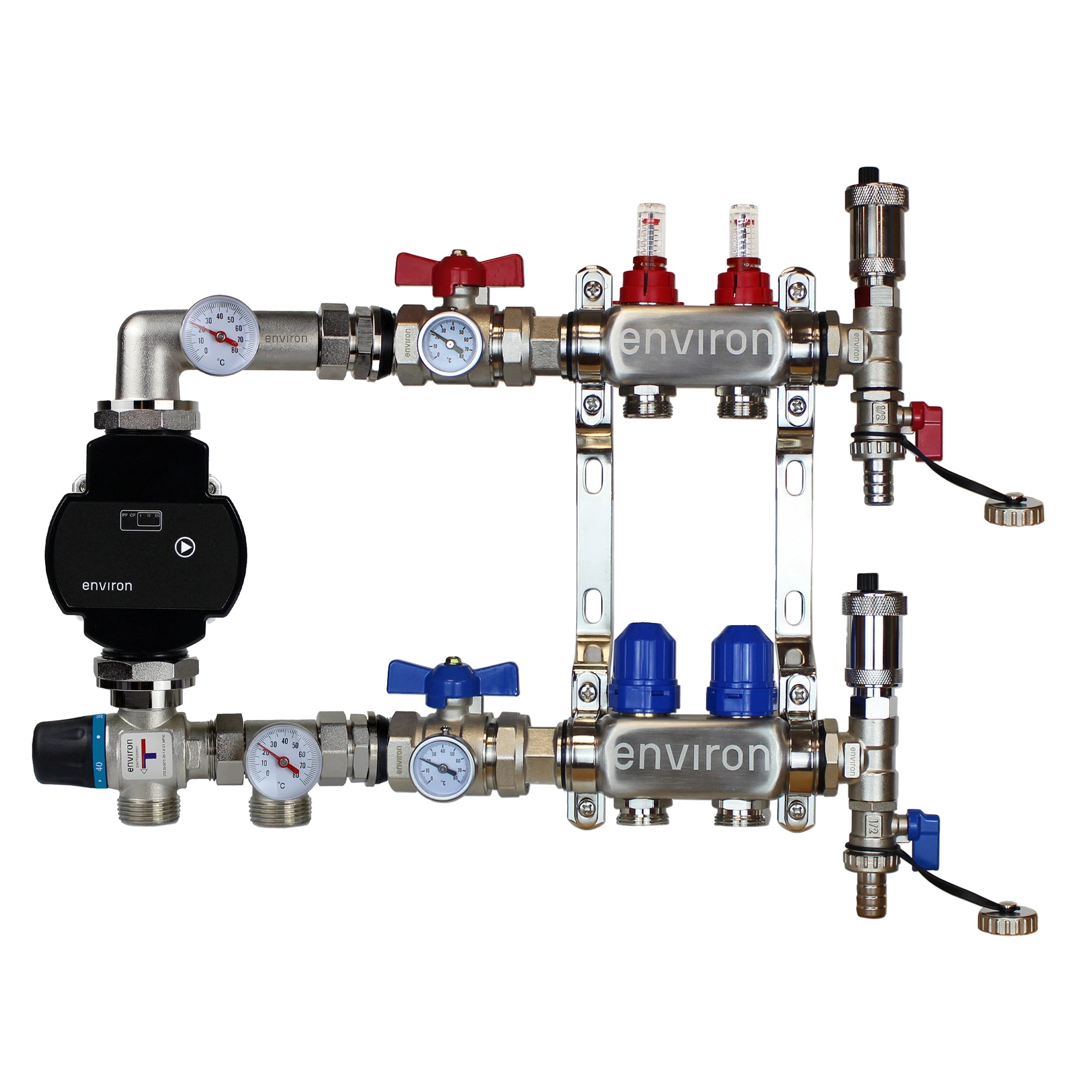 Festwertregelset M058 mit EcoStar II 25/6 Hocheffizienzpumpe, Heizkreisverteiler und Zubehör