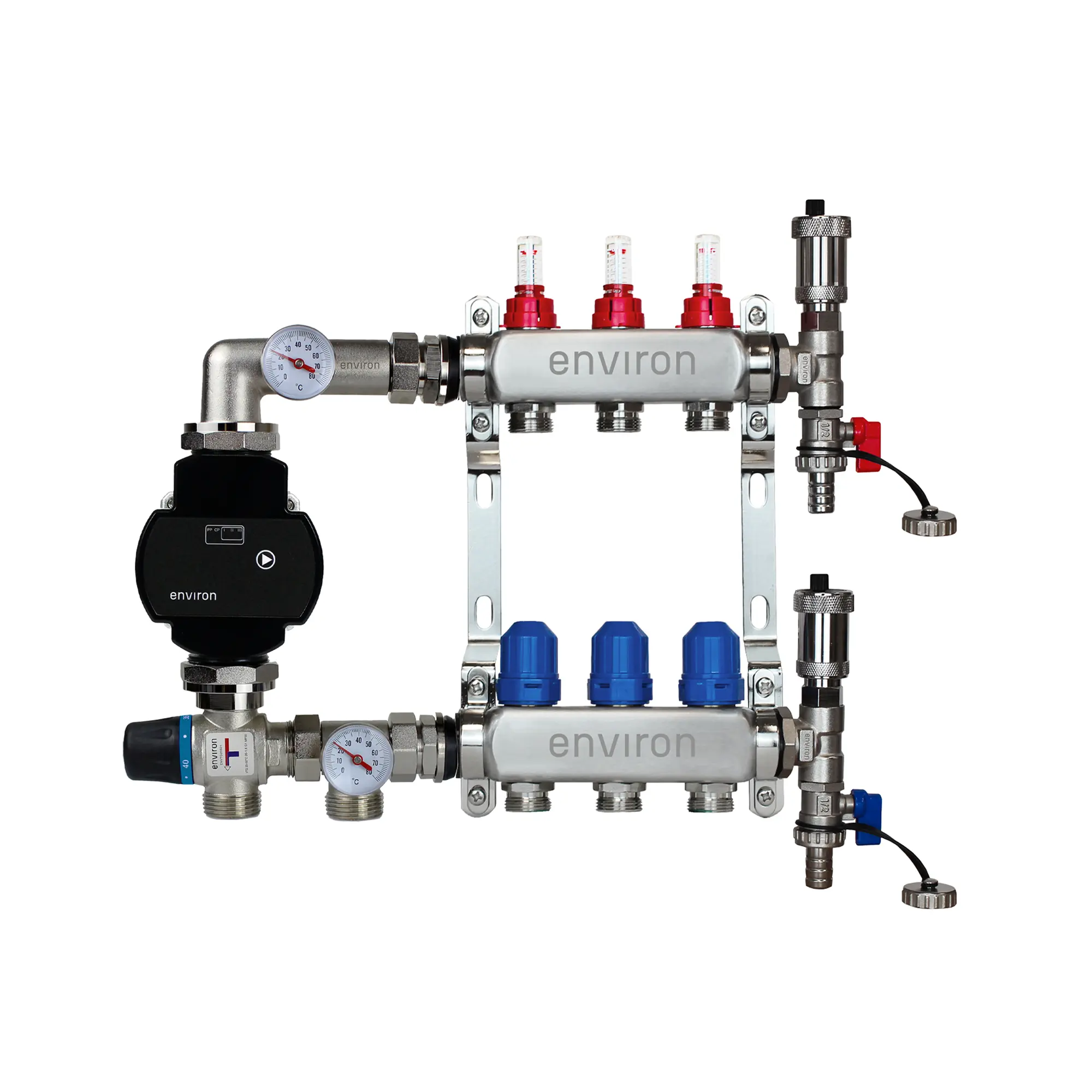 Festwertregelset M058 mit EcoStar II 25/6 Hocheffizienzpumpe, Heizkreisverteiler und Zubehör