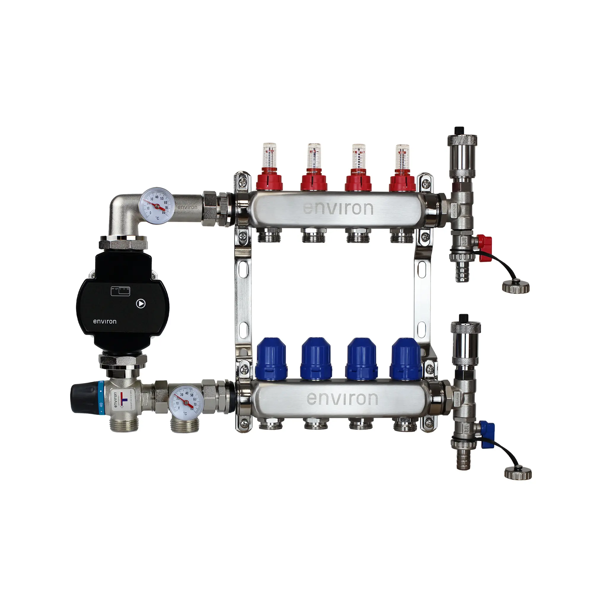 Festwertregelset M058 mit EcoStar II 25/6 Hocheffizienzpumpe, Heizkreisverteiler und Zubehör