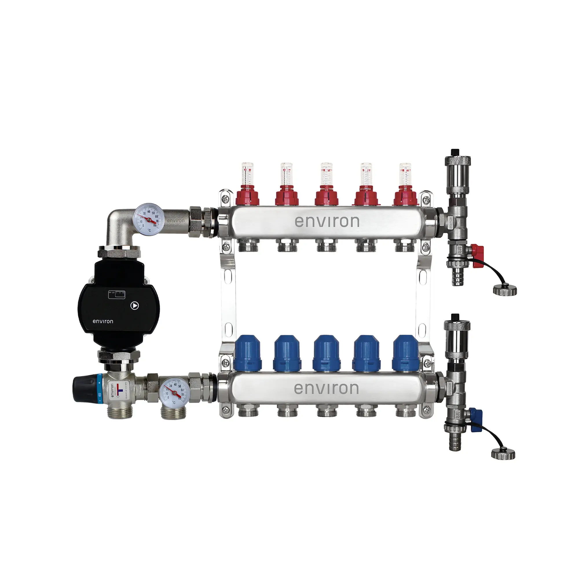 Festwertregelset M058 mit EcoStar II 25/6 Hocheffizienzpumpe, Heizkreisverteiler und Zubehör