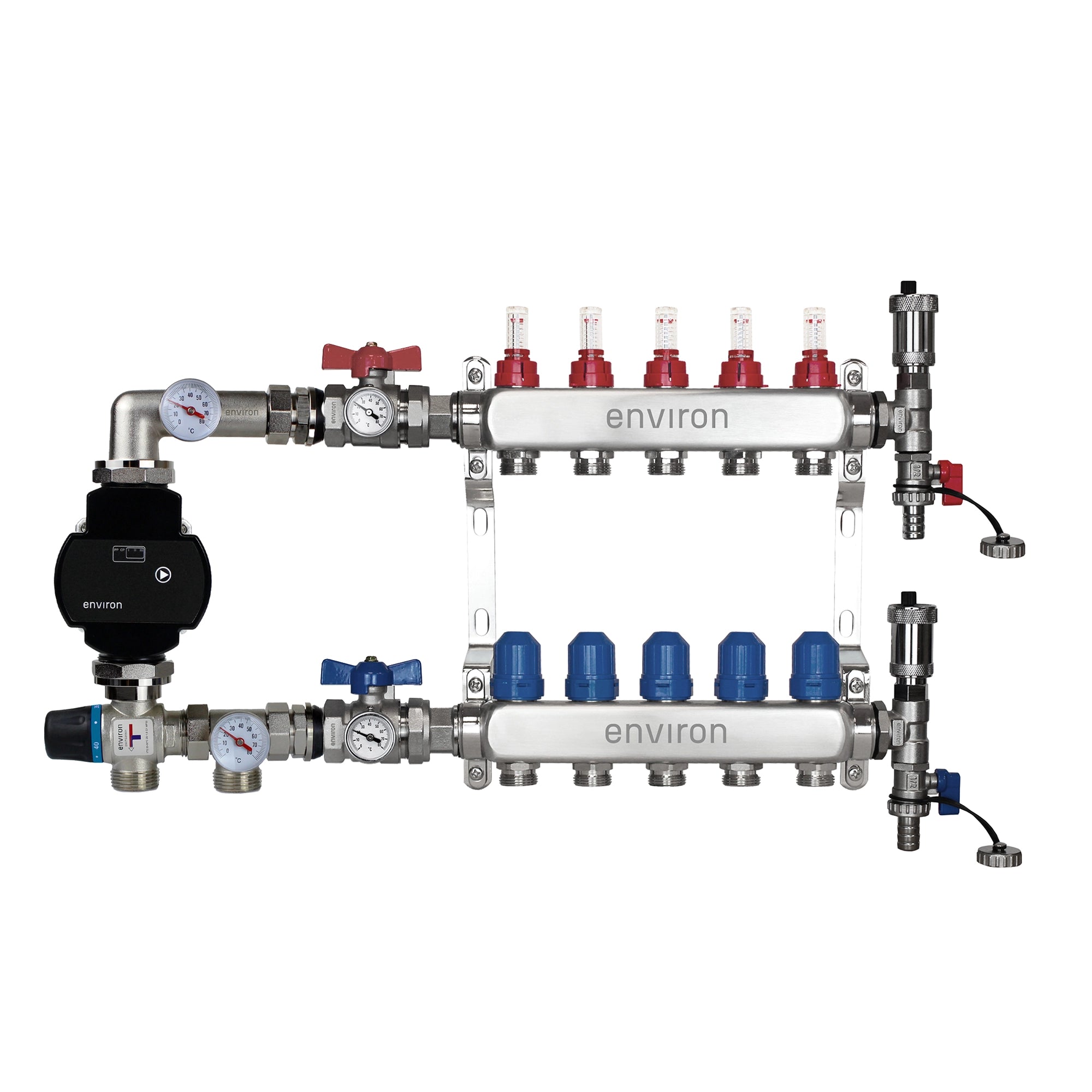 Festwertregelset M058 mit EcoStar II 25/6 Hocheffizienzpumpe, Heizkreisverteiler und Zubehör
