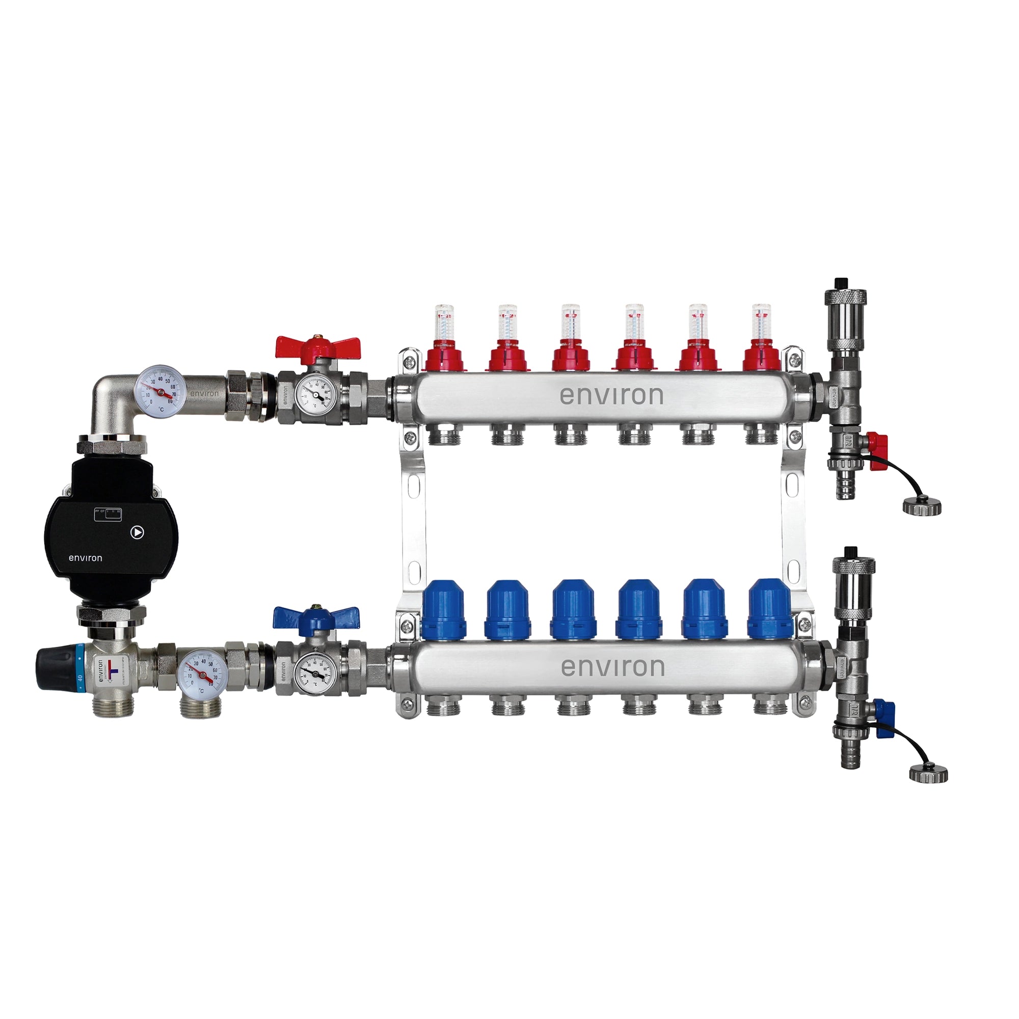 Festwertregelset M058 mit EcoStar II 25/6 Hocheffizienzpumpe, Heizkreisverteiler und Zubehör