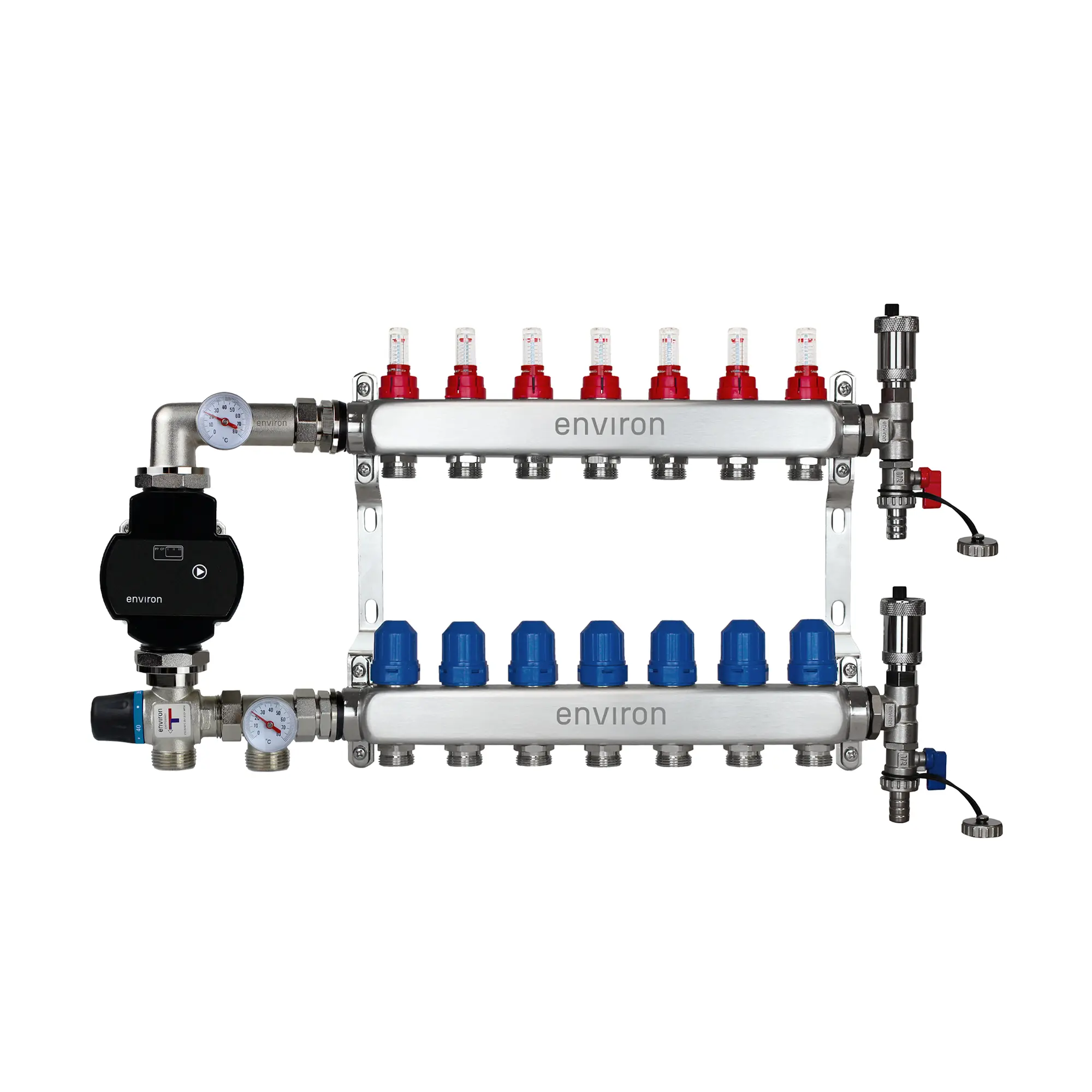 Festwertregelset M058 mit EcoStar II 25/6 Hocheffizienzpumpe, Heizkreisverteiler und Zubehör