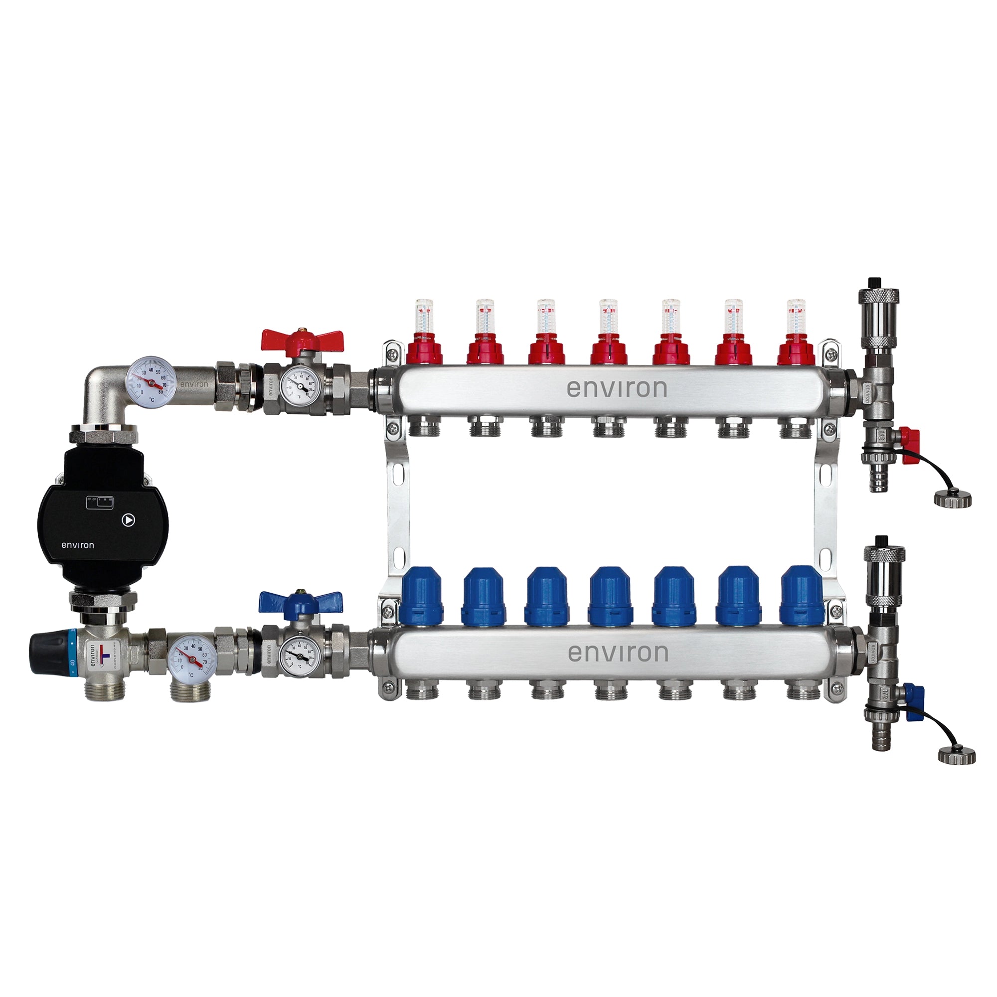 Festwertregelset M058 mit EcoStar II 25/6 Hocheffizienzpumpe, Heizkreisverteiler und Zubehör
