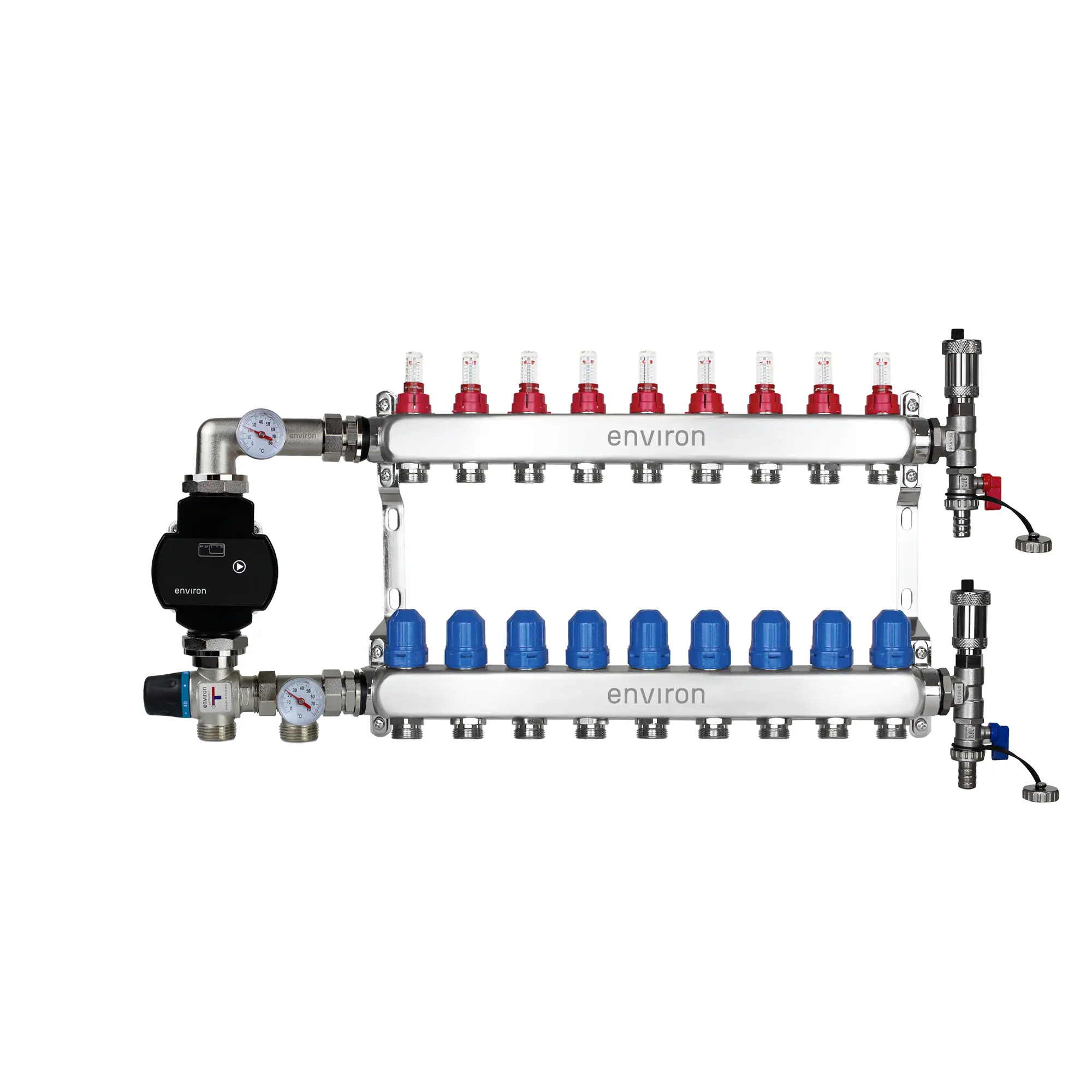 Festwertregelset M058 mit EcoStar II 25/6 Hocheffizienzpumpe, Heizkreisverteiler und Zubehör
