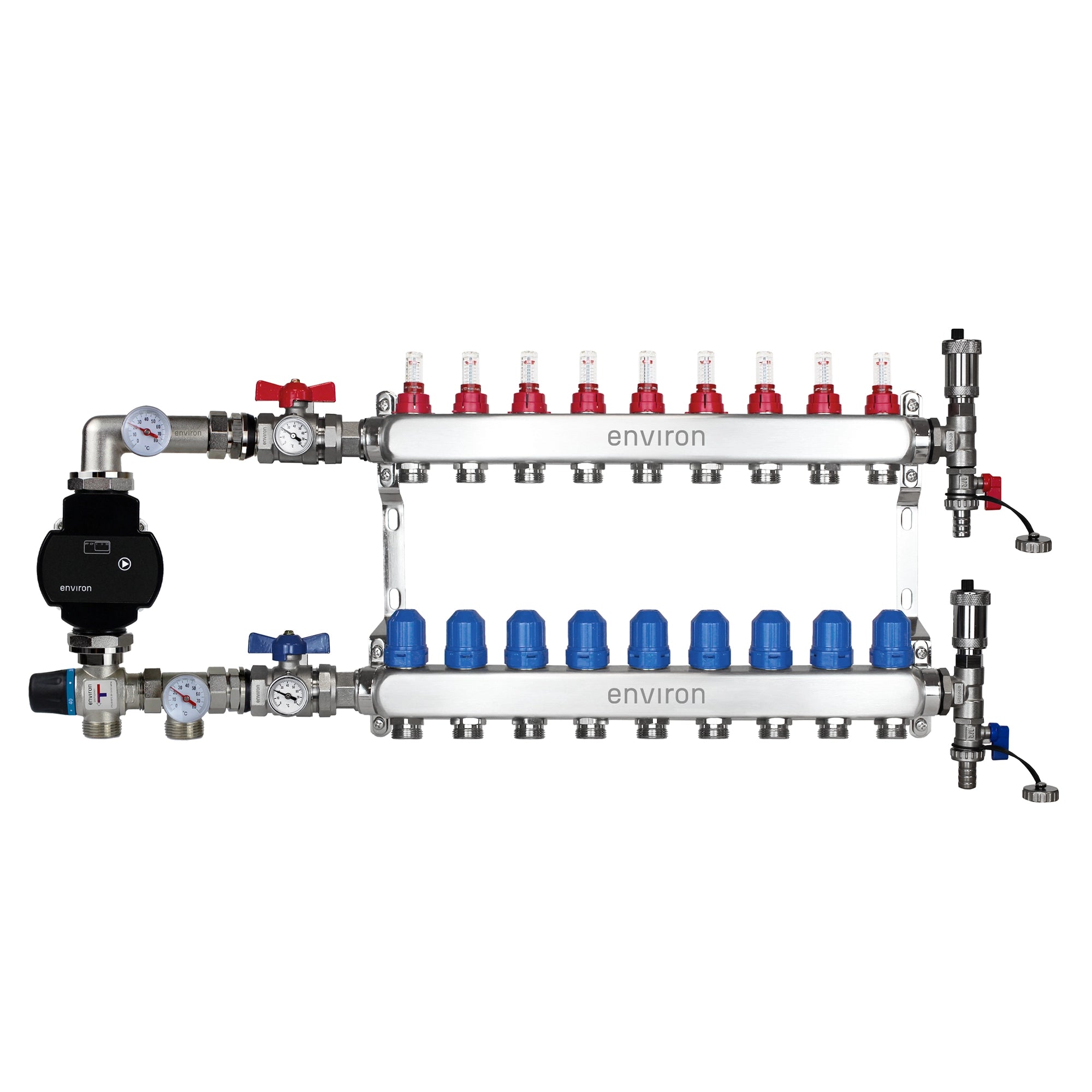 Festwertregelset M058 mit EcoStar II 25/6 Hocheffizienzpumpe, Heizkreisverteiler und Zubehör